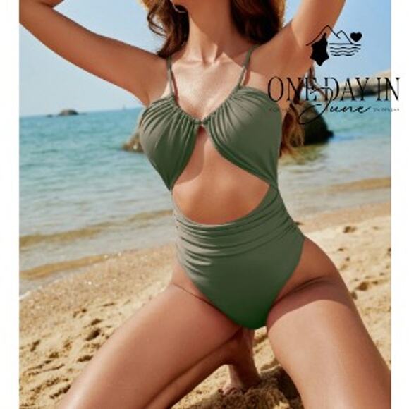 Blooming Jelly Cut Out One Piece Swimsuit Size M - Picture 2 of 7